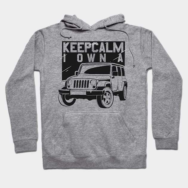 Jeep Keep Calm Hoodie by Cika Ciki